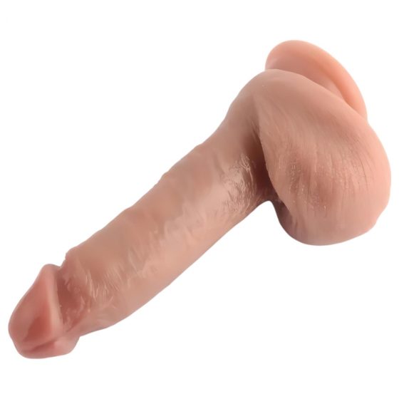 Dual Density - upínacie, realistické dildo - 18 cm (prírodné)