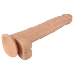   Lovetoy Real Extreme - prísavný, semenníkový dildo - 24 cm (prírodná farba)