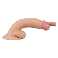   Lovetoy Real Extreme - prísavkový, s semenníkmi G-bod dildo - 19 cm (prírodný)