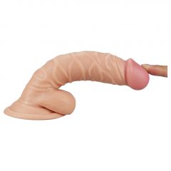   Lovetoy Real Extreme - prísavkový, s semenníkmi G-bod dildo - 19 cm (prírodný)