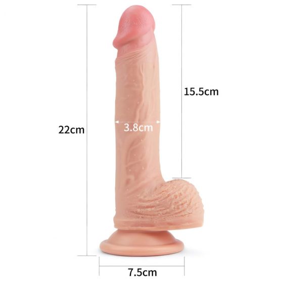 Lovetoy Nature Cock - upínacie dildo - 21 cm (prírodné)