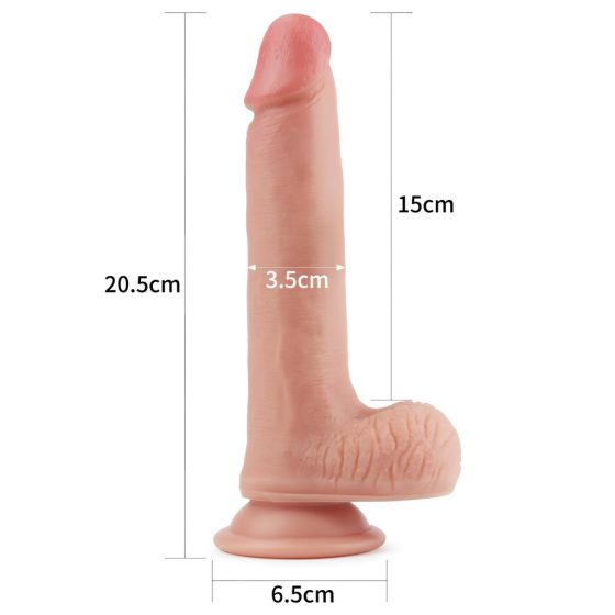 Lovetoy Nature Cock - realistický dvojvrstvový dildo - 20cm (prírodný)