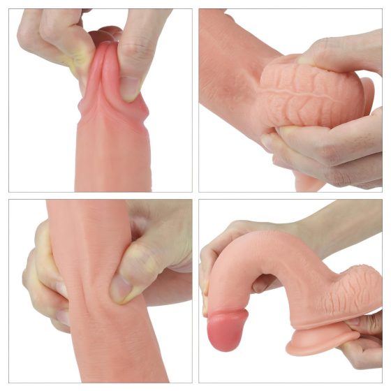 Lovetoy Nature Cock - realistický dvojvrstvový dildo - 20cm (prírodný)