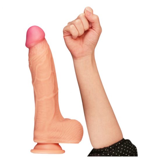 Lovetoy Nature Cock - dvojvrstvový realistický dildo - 25cm (prírodný)