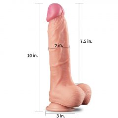   Lovetoy Nature Cock - dvojvrstvový realistický dildo - 25cm (prírodný)