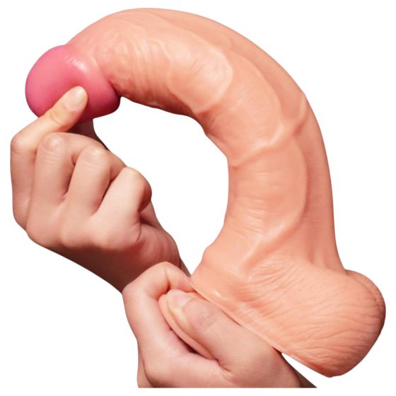 Lovetoy Nature Cock - dvojvrstvový realistický dildo - 25cm (prírodný)