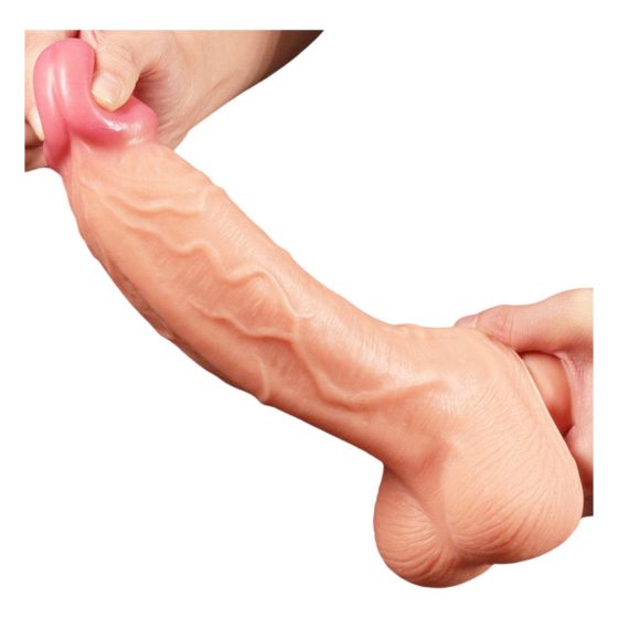 Lovetoy Nature Cock - dvojvrstvový realistický dildo - 25cm (prírodný)