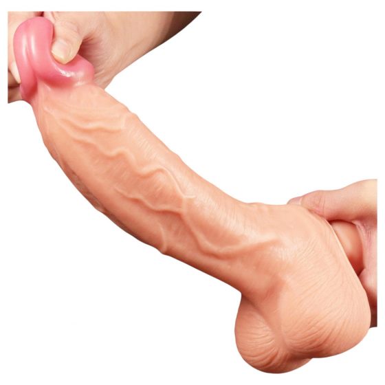 Lovetoy Nature Cock - dvojvrstvový realistický dildo - 25cm (prírodný)