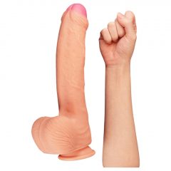   Lovetoy Nature Cock - dvojvrstvové realistické dildo - 28 cm (prírodná farba)