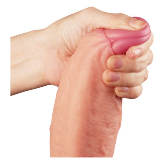 Lovetoy Nature Cock - dvojvrstvové realistické dildo - 28 cm (prírodná farba)