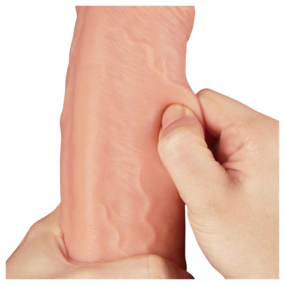 Lovetoy Nature Cock - dvojvrstvové realistické dildo - 28 cm (prírodná farba)