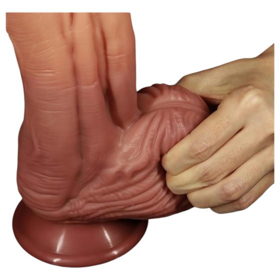 Lovetoy Nature Cock - dvojvrstvové dildo - 26 cm (prírodné)