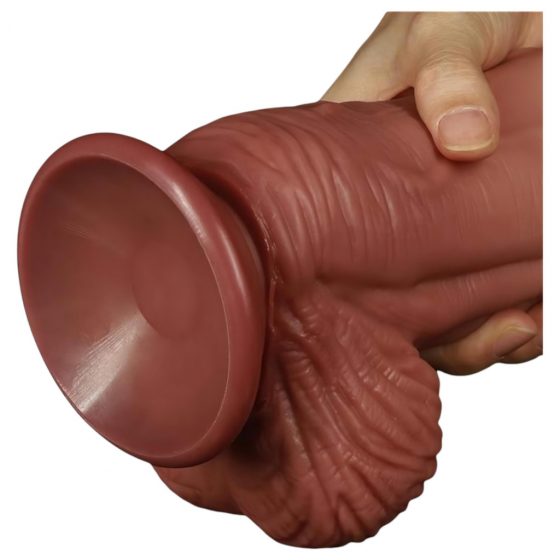 Lovetoy Nature Cock - dvojvrstvové dildo - 26 cm (prírodné)