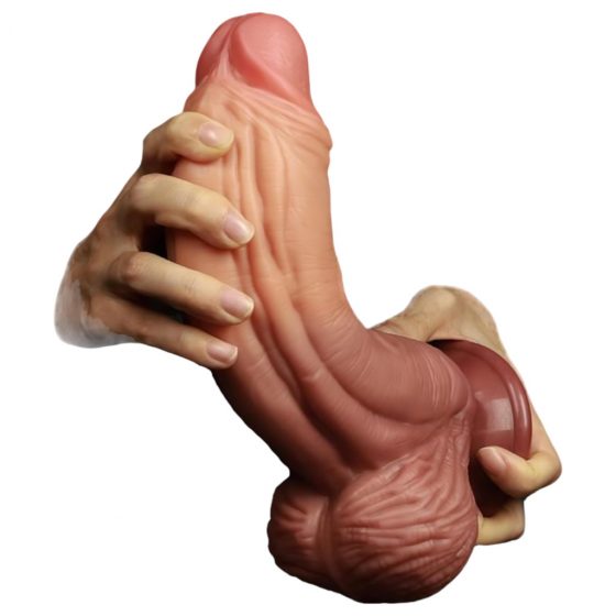 Lovetoy Nature Cock - dvojvrstvové dildo - 26 cm (prírodné)