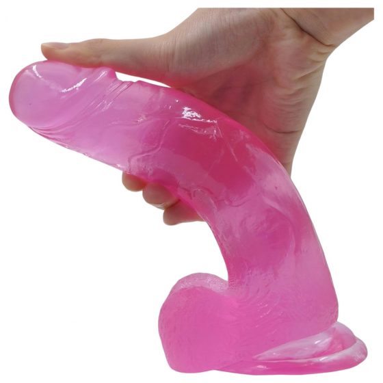 Lovetoy Jelly Studs - realistický dildo s prísavkou - 20 cm (ružový)