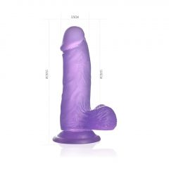   Lovetoy Jelly Studs - realistický dildo s prísavkou - 15 cm (fialový)