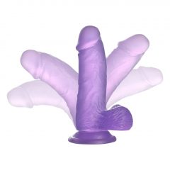   Lovetoy Jelly Studs - realistický dildo s prísavkou - 15 cm (fialový)