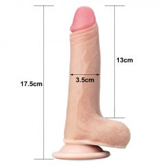   Lovetoy Sliding-Skin - dvojvrstvové dildo - 18 cm (prírodné)