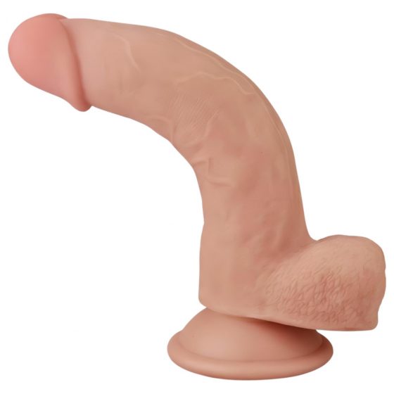 Lovetoy Sliding-Skin - dvojvrstvové dildo - 21 cm (prírodné)