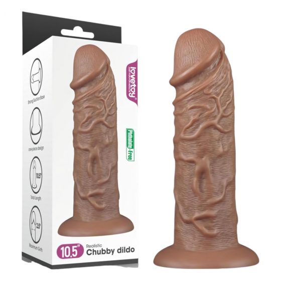 Lovetoy Chubby - dildo s ďatelinovými nožičkami - 25 cm (prírodné)