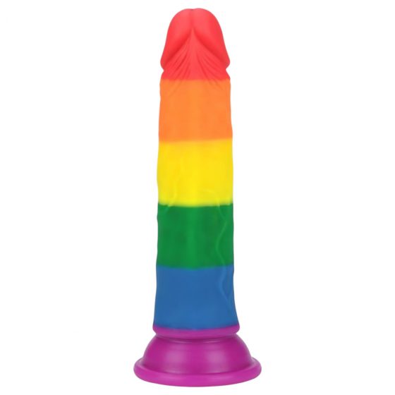 Lovetoy Prider - realistické dildo - 19 cm (dúhové)