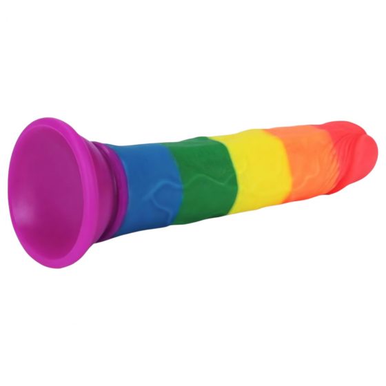 Lovetoy Prider - realistické dildo - 19 cm (dúhové)