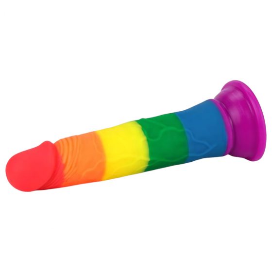 Lovetoy Prider - realistické dildo - 19 cm (dúhové)