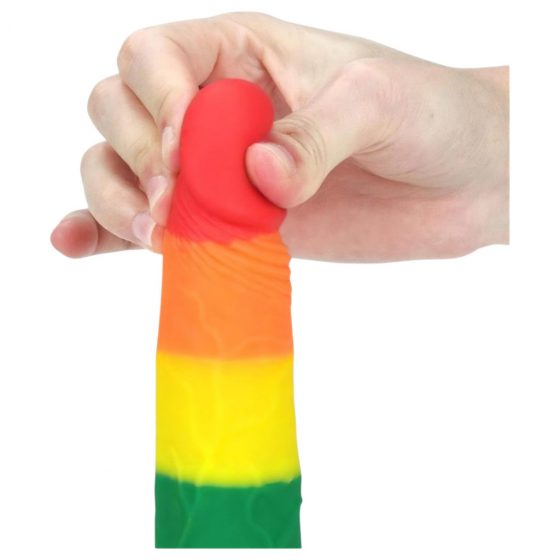 Lovetoy Prider - realistické dildo - 19 cm (dúhové)