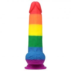   Lovetoy Prider - realistické dildo s varlaty - 20 cm (dúhové)