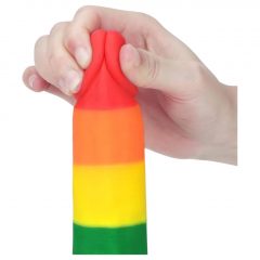   Lovetoy Prider - realistické dildo s varlaty - 20 cm (dúhové)