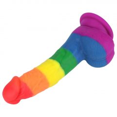   Lovetoy Prider - realistické tekuté silikónové dildo - 19 cm (dúha)