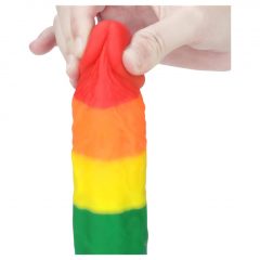   Lovetoy Prider - realistické tekuté silikónové dildo - 19 cm (dúha)