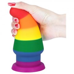 Lovetoy Prider - análny vibrátor - 15 cm (dúhový)