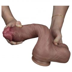   Lovetoy Nature Cock - dvojvrstvové dildo - 26 cm (prírodné)