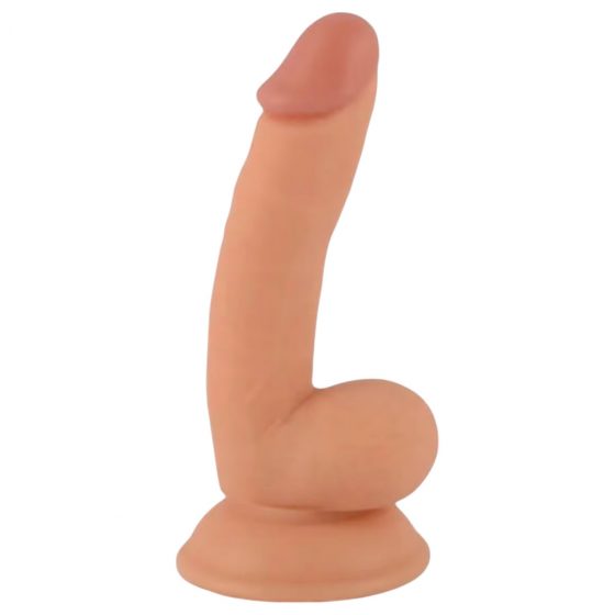 Mr. Rude - upínacie dildo na semenníky - 18 cm (prírodné)