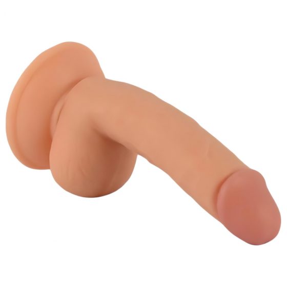 Mr. Rude - upínacie dildo na semenníky - 18 cm (prírodné)