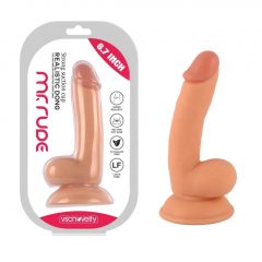   Mr. Rude - upínacie dildo na semenníky - 18 cm (prírodné)