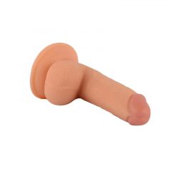   Mr. Rude - upínacie dildo na semenníky - 18 cm (prírodné)