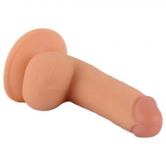   Mr. Rude - upínacie dildo na semenníky - 18 cm (prírodné)