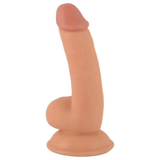 Mr. Rude - upínacie dildo na semenníky - 18 cm (prírodné)