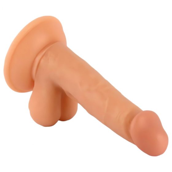 Mr. Rude - upínacie dildo na semenníky - 17 cm (prírodné)