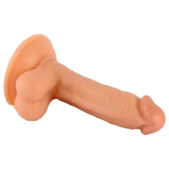 Mr. Rude - upínacie dildo na semenníky - 17 cm (prírodné)