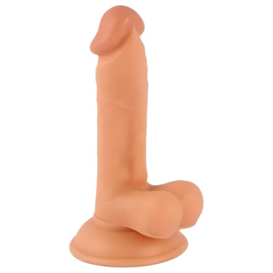 Mr. Rude - upínacie dildo na semenníky - 17 cm (prírodné)