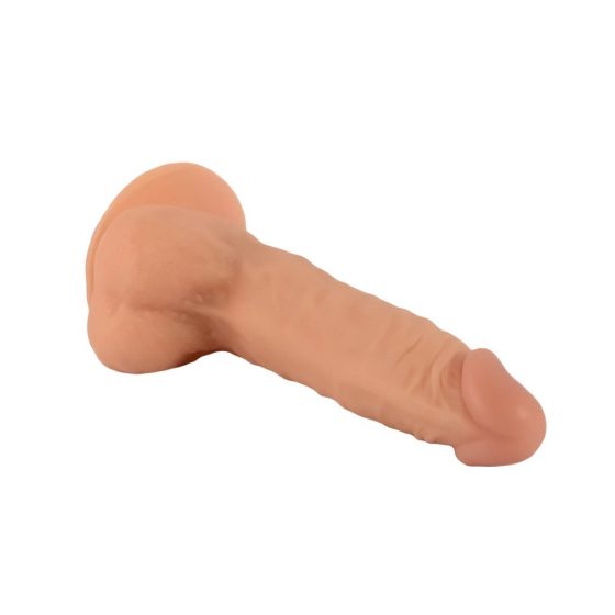 Mr. Rude - upínacie dildo na semenníky - 19 cm (prírodné)