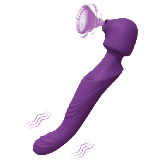 Tracy's Dog Wand - vodotesný, nabíjací, pulzujúci masážny vibrátor (fialový)