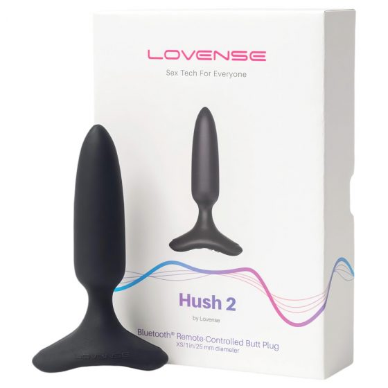 LOVENSE Hush 2 XS - dobíjací malý análny vibrátor (25 mm) - čierny