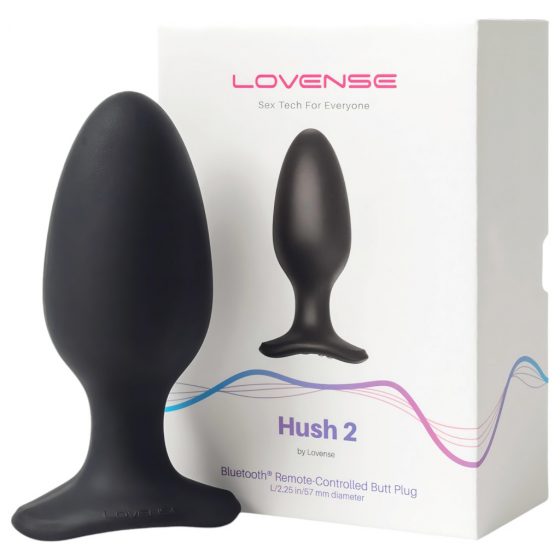 LOVENSE Hush 2 L - dobíjací malý análny vibrátor (57 mm) - čierny