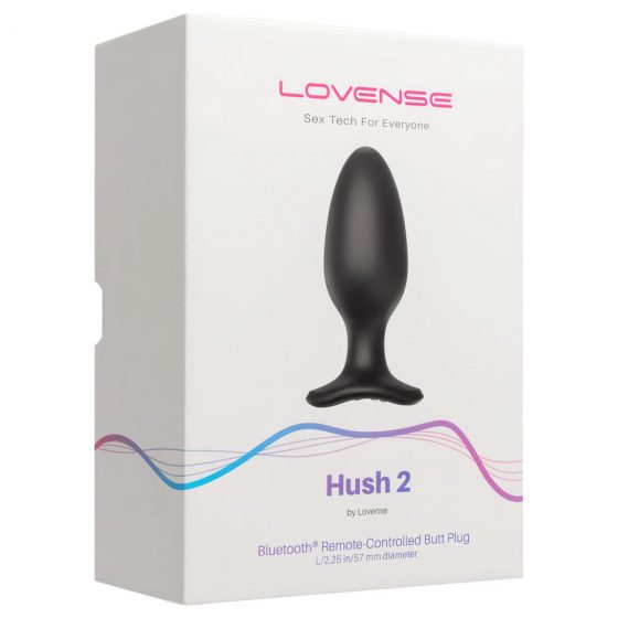 LOVENSE Hush 2 L - dobíjací malý análny vibrátor (57 mm) - čierny