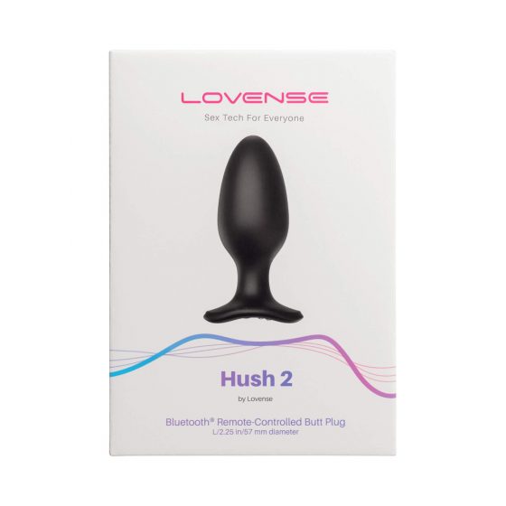 LOVENSE Hush 2 L - dobíjací malý análny vibrátor (57 mm) - čierny