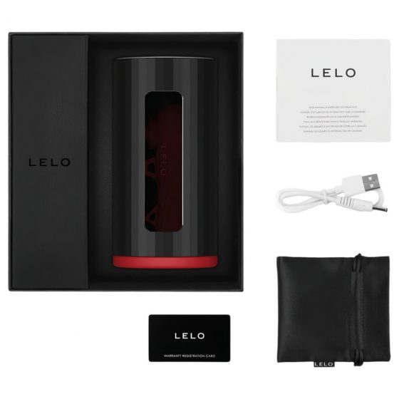 LELO F1s V2 - Inteligentný dobíjací interaktívny masturbátor (čierno-červený)